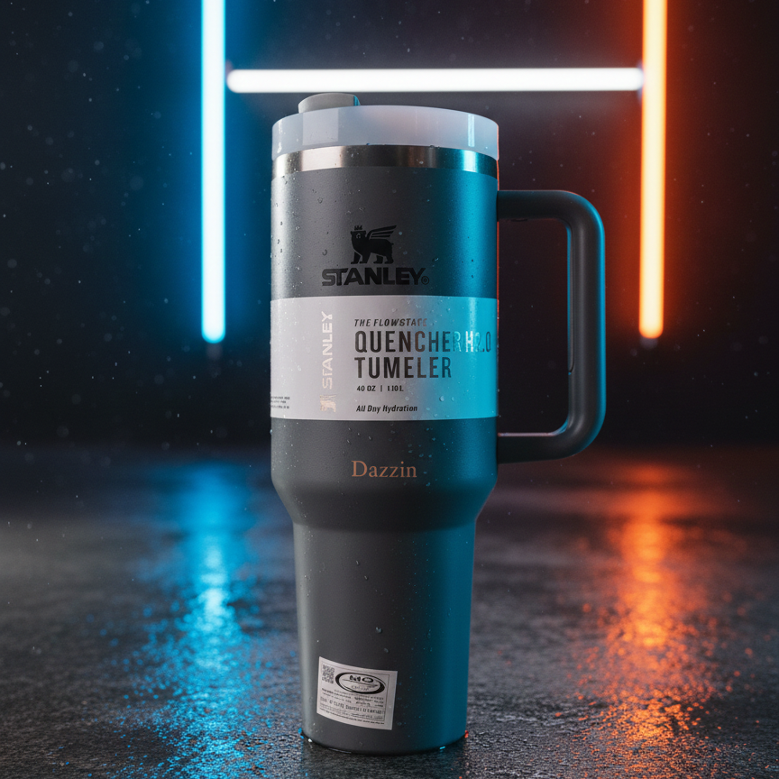 Stanley 40 Oz | (1200ML) Stainless Steel Vacuum Insulated Tumbler With Straw Leak Proof Quencher Cup For Hot And Cold Beverages - With Box