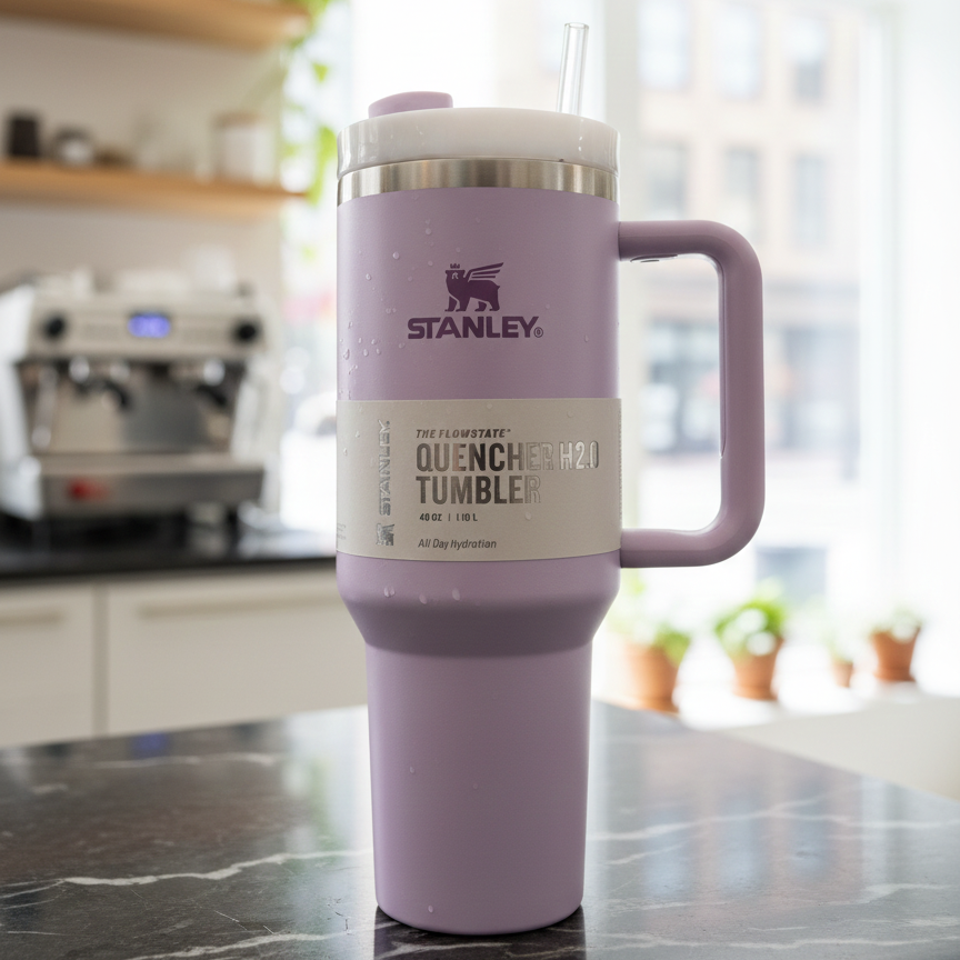 Stanley 40 Oz | (1200ML) Stainless Steel Vacuum Insulated Tumbler With Straw Leak Proof Quencher Cup For Hot And Cold Beverages - With Box