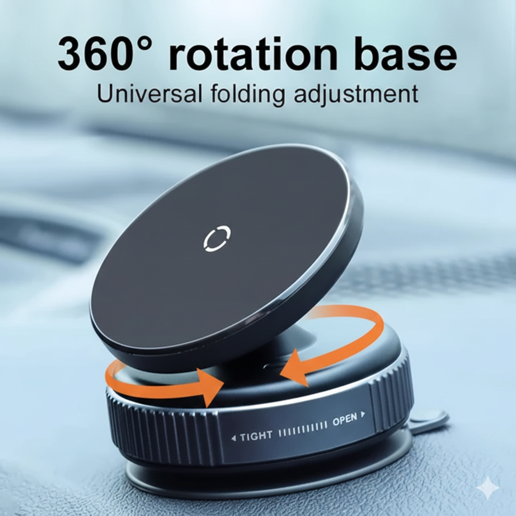 Professional Vacuum Suction Strong Magnetic Car Phone Holder 360° Rotation For All Phone Mobile Holder