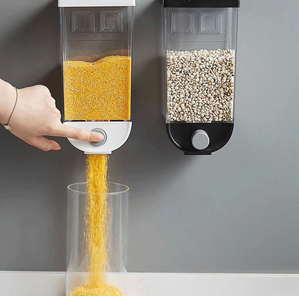 1500ml Wall-Mounted Grain Dispenser for Kitchen Storage