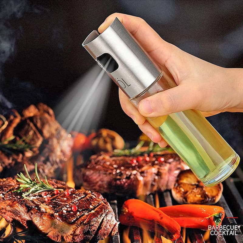 100ml Glass Oil Spray Bottle for Kitchen, BBQ & Salad