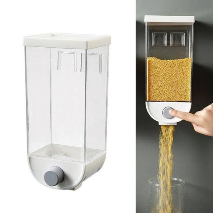 1500ml Wall-Mounted Grain Dispenser for Kitchen Storage